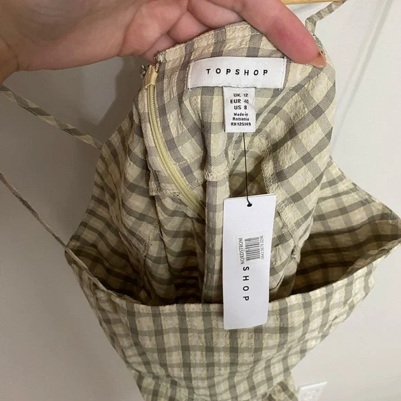 Topshop Beige Checkered Dress - Picture 5 of 6